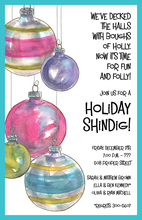 Adorned Bauble Wreath Invitations