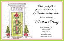 Wreath Wooden Door Invitations