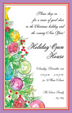 Fir Branches Glass Ornaments Invitation