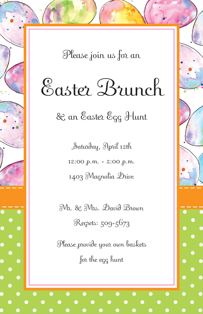Decorated Easter Mix Invitations
