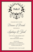 Formal Regal Monogram Invitations