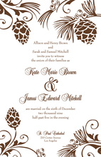 Woodland Pine Cones Invitation