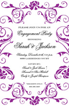 Elegant Design Plum Frame Invitation