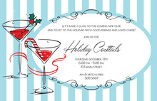 Retro Sips Holiday Invitations