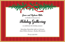 Elegant Christmas Bough Invitations