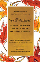 Superb Orange Fall Leaves Invitation