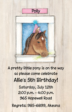 Teddy Bear Riding Pet Pony Invitations