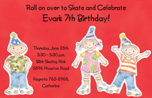 Kids Skate Around Invitations