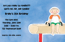 Different Gymnastic Boy Invitation