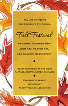 Bright Yellow Fall Leaves Invitation