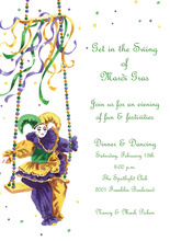 Mardi Gras Doll Invitation