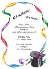 Magical Ribbon Hat Invitation