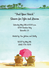 Modern Fun Ocean Beach Invitations