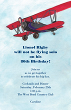 Classic One Engine Airplane Invitations