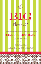 Walk the Line Vertical Stripes Invitation