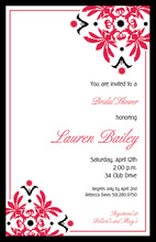 Well Red Corner Invitations