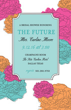 Contemporary Floral Fantasy Border Invitations