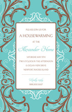 Watercolor Floral Black Painted Pattern Invitations