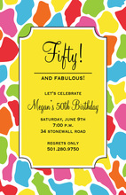 Multi Colored Wild Animal Invitation