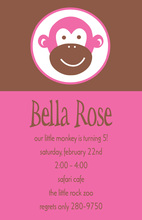 Sock Monkey Pink Invitations