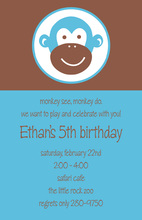 He's a Monkey Kids Invitation