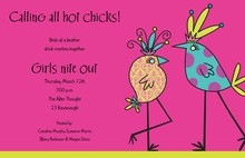 Two Dressed-Up Hot Chicks Invitation