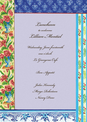 Artistic Parisian Border Invitations