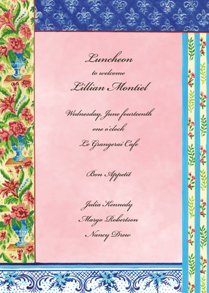 Parisian Fashion Border Invitations