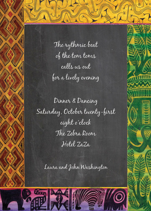 African Ancestry Border Invitations