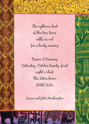 Destination To Africa Invitations