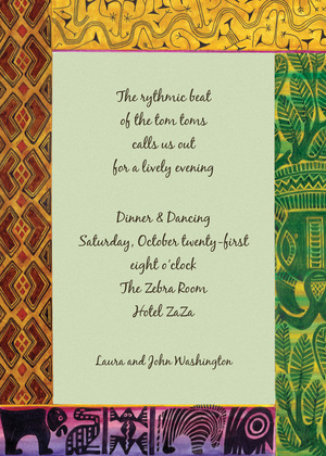 Traditional Africana Border Invitation