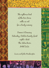 Classic Africana Border Invitations