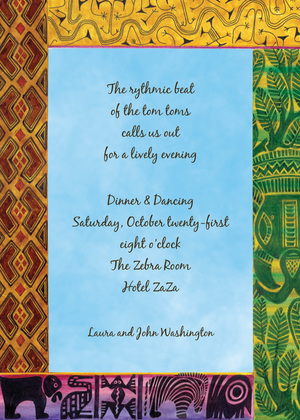 African Ancestry Border Invitations