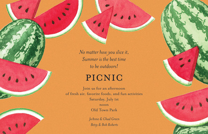 Watermelon Slices Summer Invitations