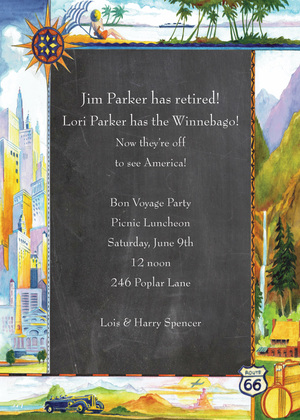 World Travel Party Invitations