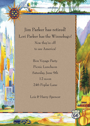 World Travel Party Invitations