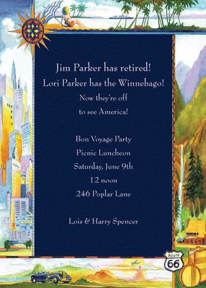 World Travel Party Invitations