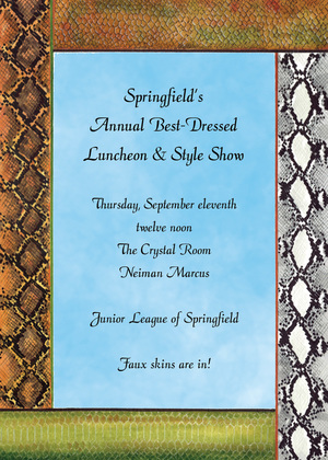 Faux Snake Skins Border Invitations