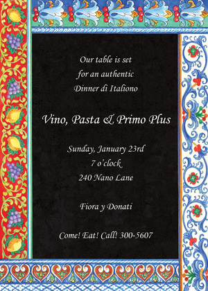 Italian Lifestyle Party Invitations