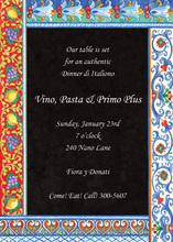 Italian Pottery Inspired Invitations