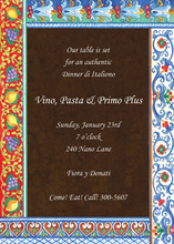 Italian Pottery Stylist Invitations