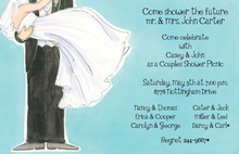 Watercolor Wedding Couple Invitation
