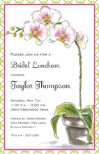 Fancy Blooming Orchid Invitation