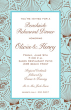 Contemporary Natural Shell Border Invitation