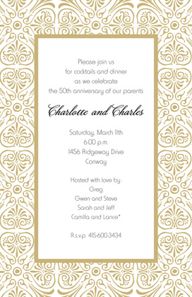 Cinder Silver Invitation