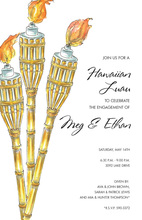 Two Tiki Torches Madness Invitation