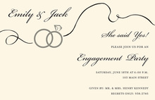 Happiness Big Sparkle Engagement Invitations