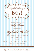 Oh Boy Envelope Style Baby Shower Invitation