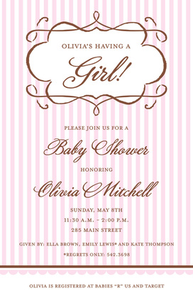 Antique Blue Frame Invitations