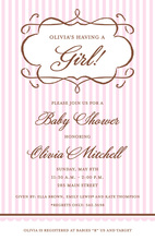 Wallpaper Vintage Girl Baby Shower Invitations